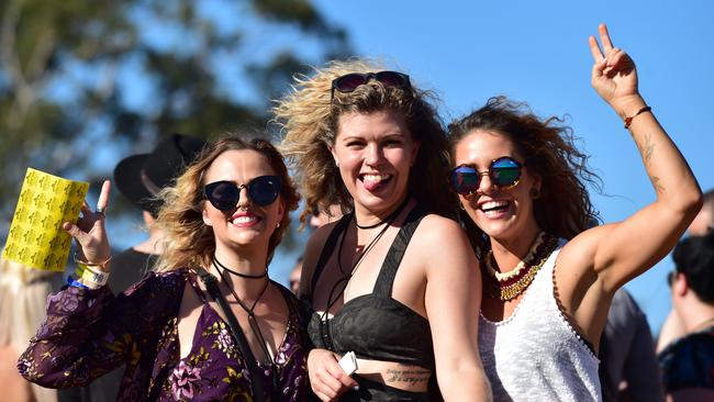 Rean Hunter, Jemima Nash and Christine Summer at the Big Pineapple Music Festival in 2016.