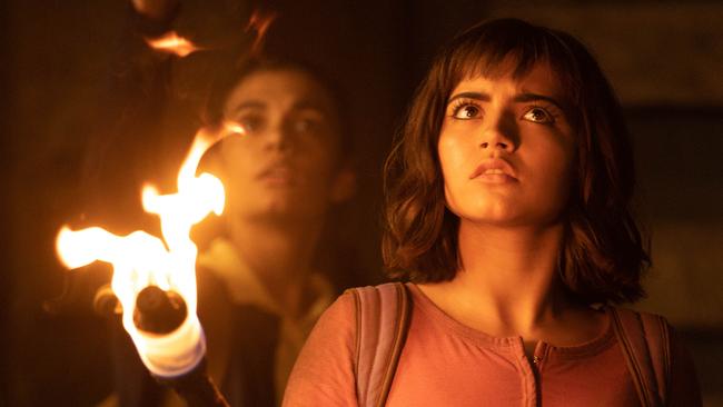 Isabela Moner, front, and Madeleine Madden star in Paramount Pictures, Paramount Players and Nickelodeon Movies "Dora and the Lost City of Gold."