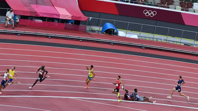 There was a devastating collision on the track. Picture: Antonin Thuillier / AFP