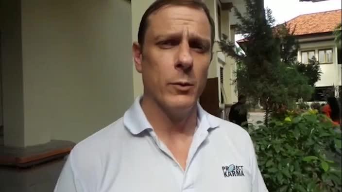 Project Karma's Glen Hulley addresses media in relation to the sentencing of Robert Fiddes Ellis