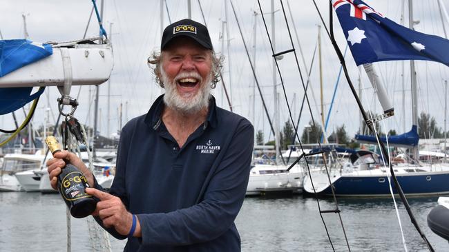 Adelaide sailor Mark Sinclair in the French port of Les Sables d’Olonne. Picture: B.Gergaud