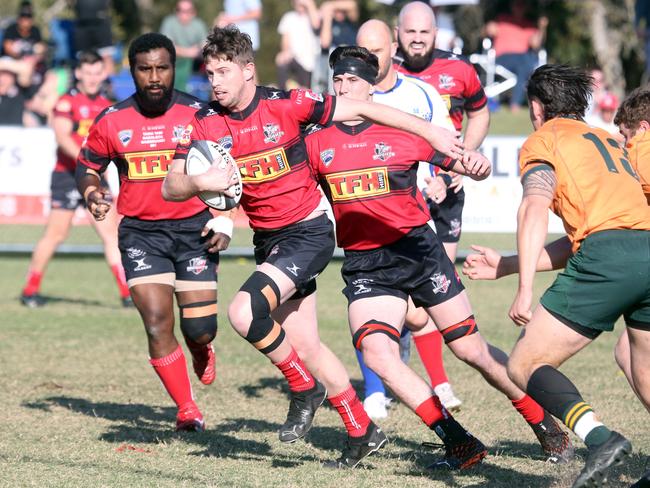 GCDRU First Grade (Phil Temperton Cup) Grand Final. Dolphins vs. Knights. Edward Bernstein. 19 August 2023 Broadbeach Waters Picture by Richard Gosling