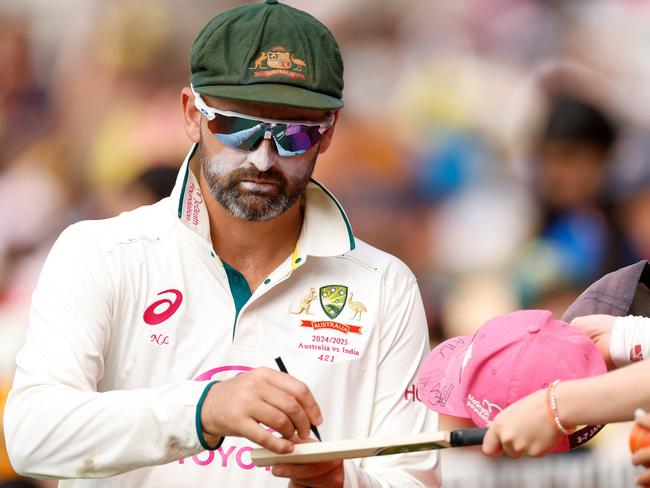 Nathan Lyon played a reduced roled against India on pitches that did plenty for the quicks. Picture: Darrian Traynor/Getty Images