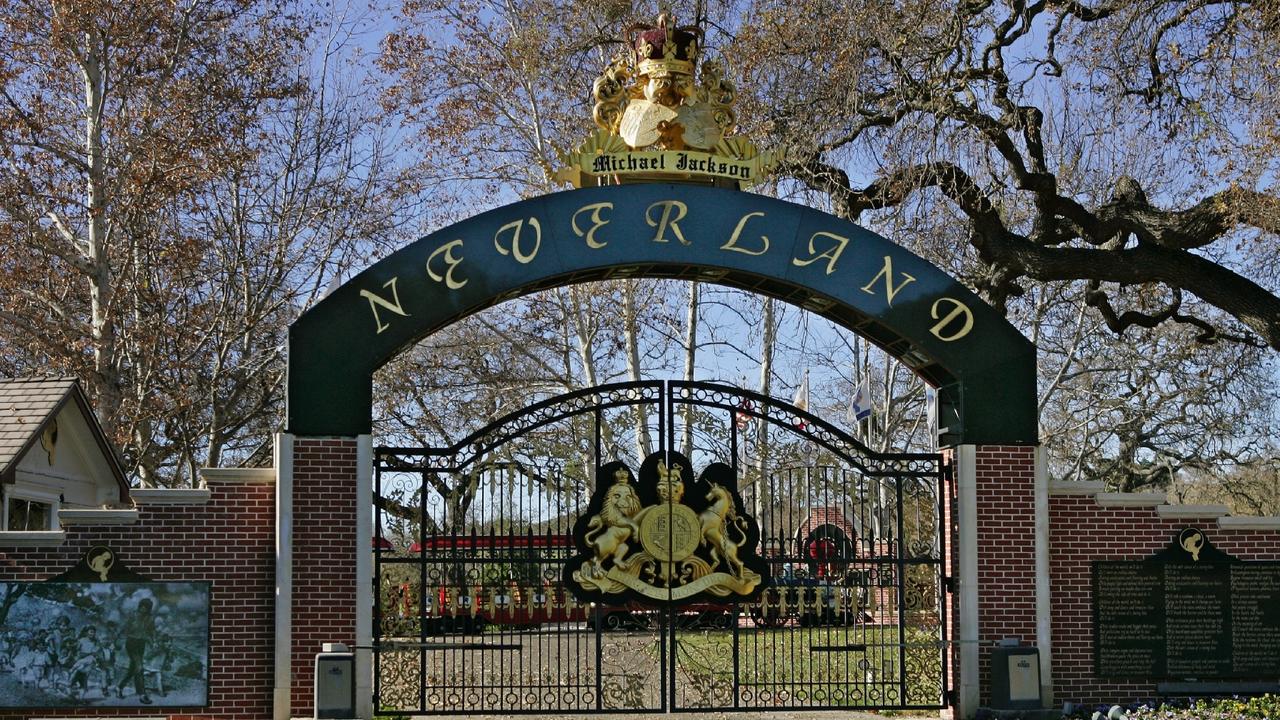 The entrance to pop star Michael Jackson's Neverland ranch. Picture: AP Photo/Mark J. Terrill 