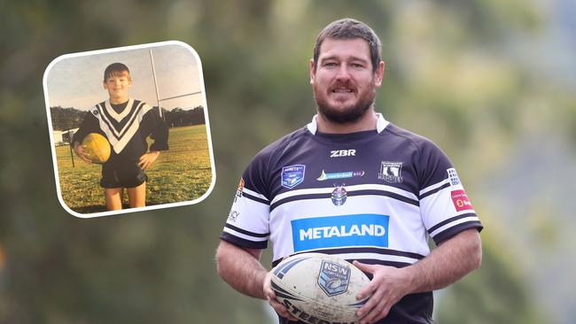 Ourimbah Wyoming Magpies rugby league player Brent Radburn will play his 500th game. Main picture: Sue Graham