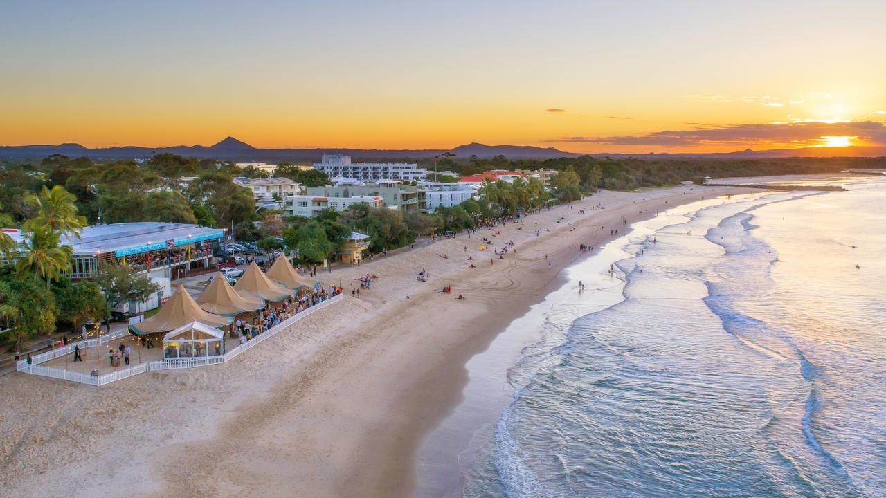 Noosa’s Main Beach in busier times during Food and Wine Festival 2019.