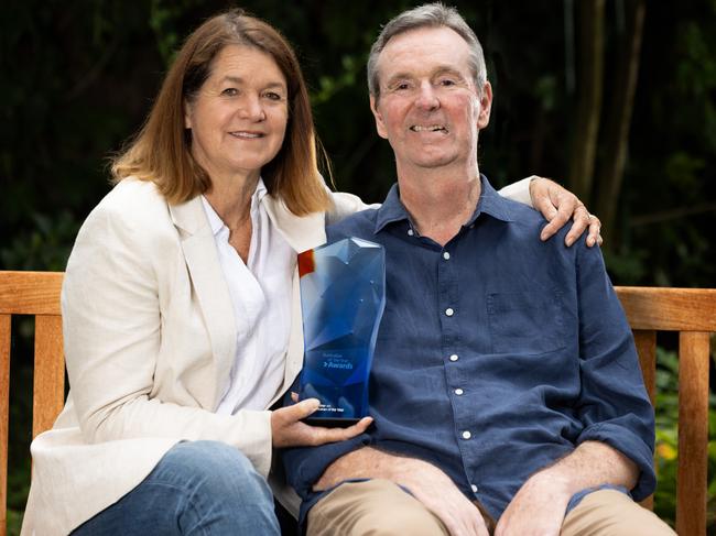 Neale, pictured with Jan, says the fight has given him ‘great meaning and purpose’ in his life.