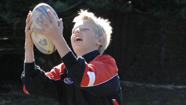 An 11-year-old Tom Trbojevic at Newport Oval after winning a call-up to the NSW under-12s.