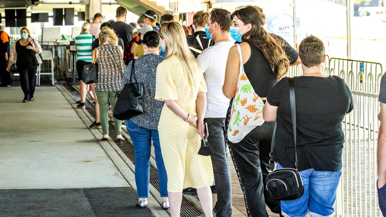 Walk-ins at Covid Vaccination Clinic Doomben Racecourse on Sunday (Pic: Richard Walker)