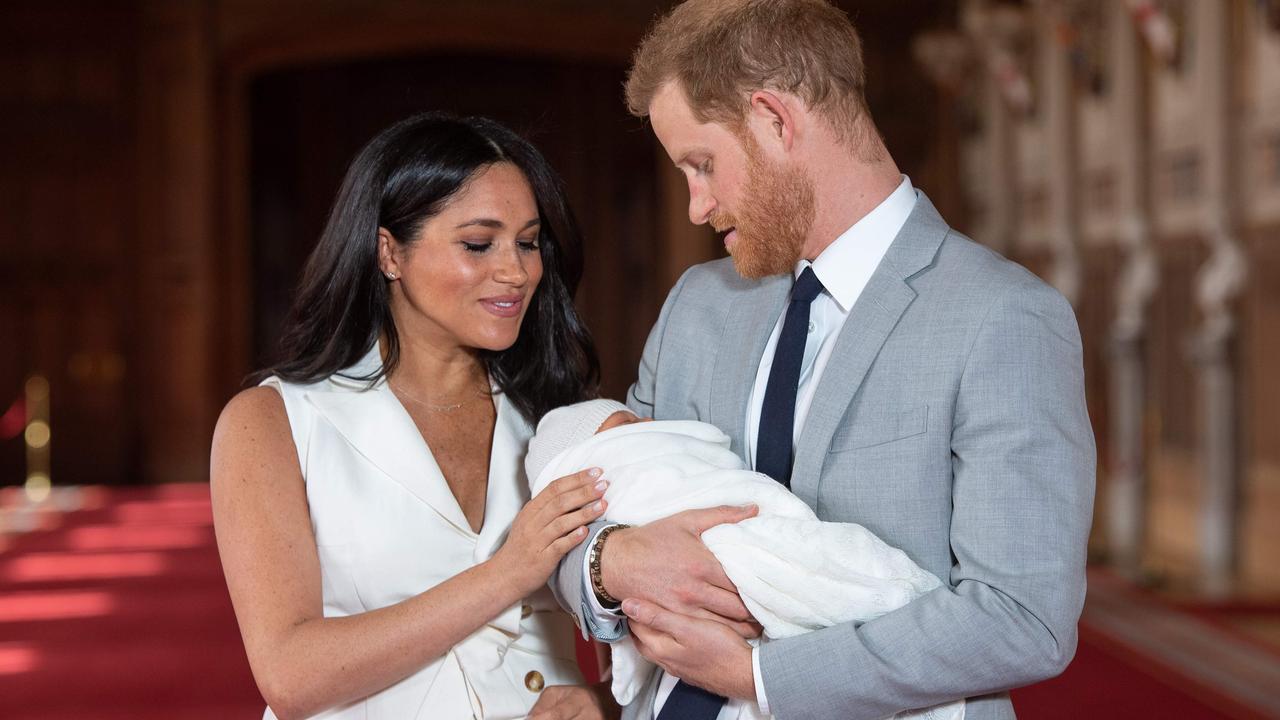 Meghan Markle and Prince Harry with their newborn son Archie in May 2019. Picture: Dominic Lipinski/AFP