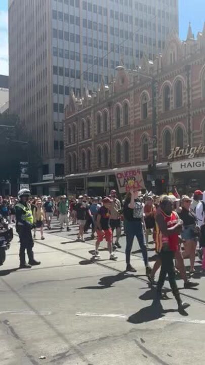 Alleged neo-Nazis disrupt Aus Day march in Adelaide