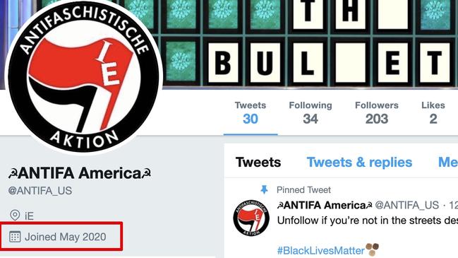 One of the fake accounts created by white supremacist group Identity Evropa. Picture: Twitter
