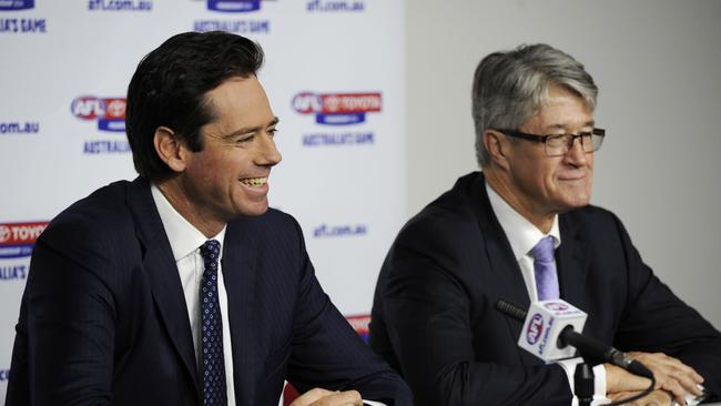 Gillon McLachlan when he was appointed AFL CEO in 2014. Picture: Darren Tindale