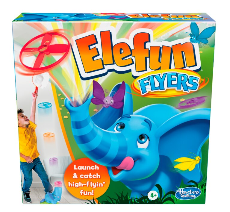 The Hasbro game sets kids the challenge of catching disks ejected from an elephant’s trunk when it is stomped on. Picture: Product Safety Australia