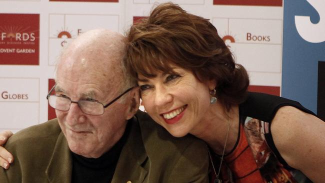 James with author Kathy Lette. Picture: Mary Turner