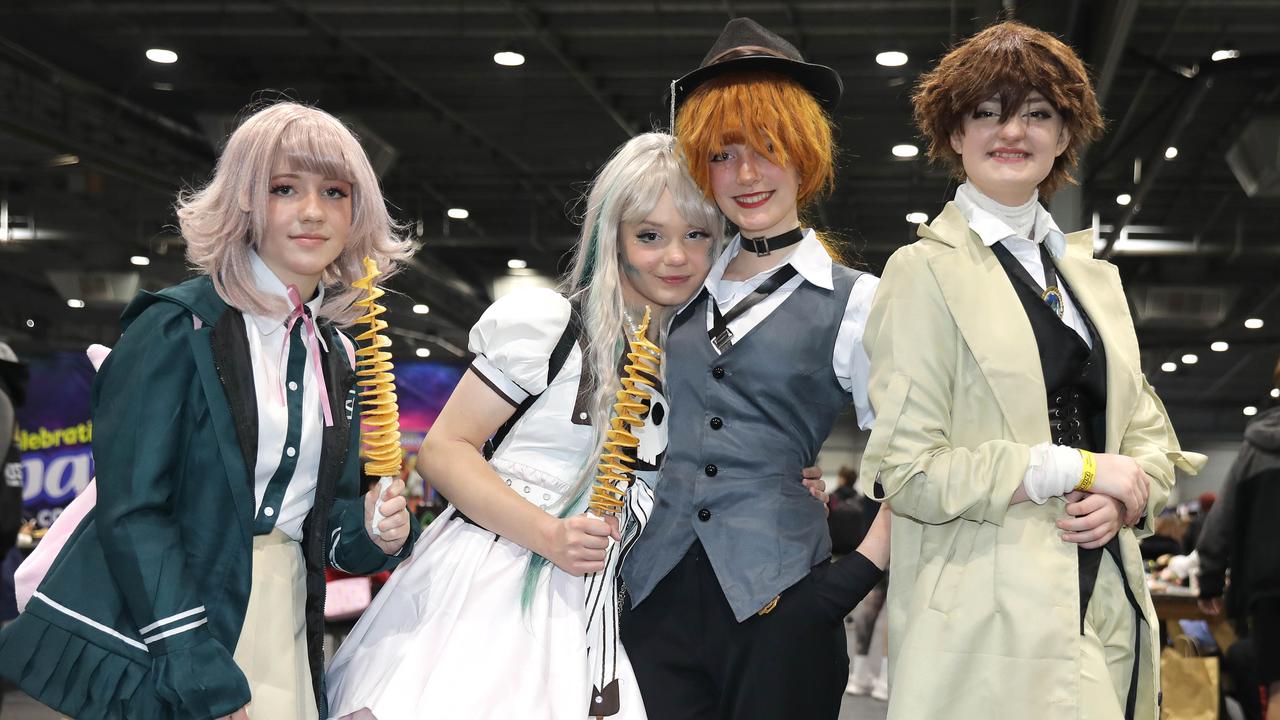 Supanova Comic Con at Adelaide Showground. Taylor Woore, Makayla Simmons, Nakite Mastermind and Daniella Pearce. Picture: Dean Martin