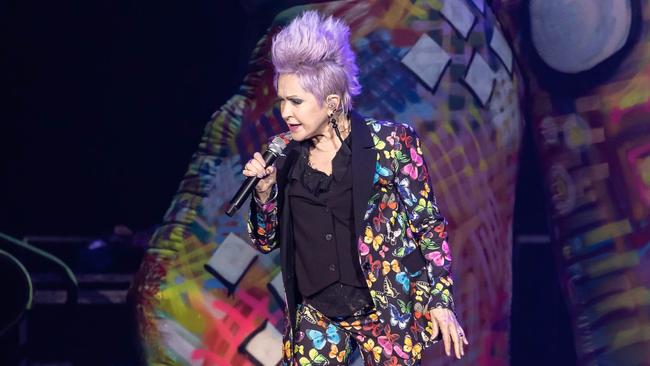 Cyndi Lauper performs at the Entertainment Centre, Adelaide, 21 March 2023. Picture: Peter Pap Photography