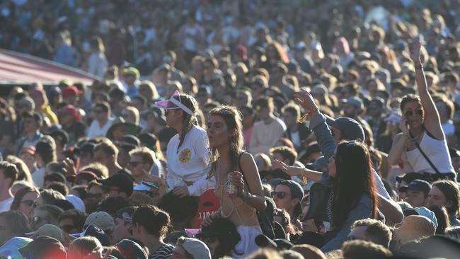 The crowd on the second day of Splendour in the Grass in 2017.