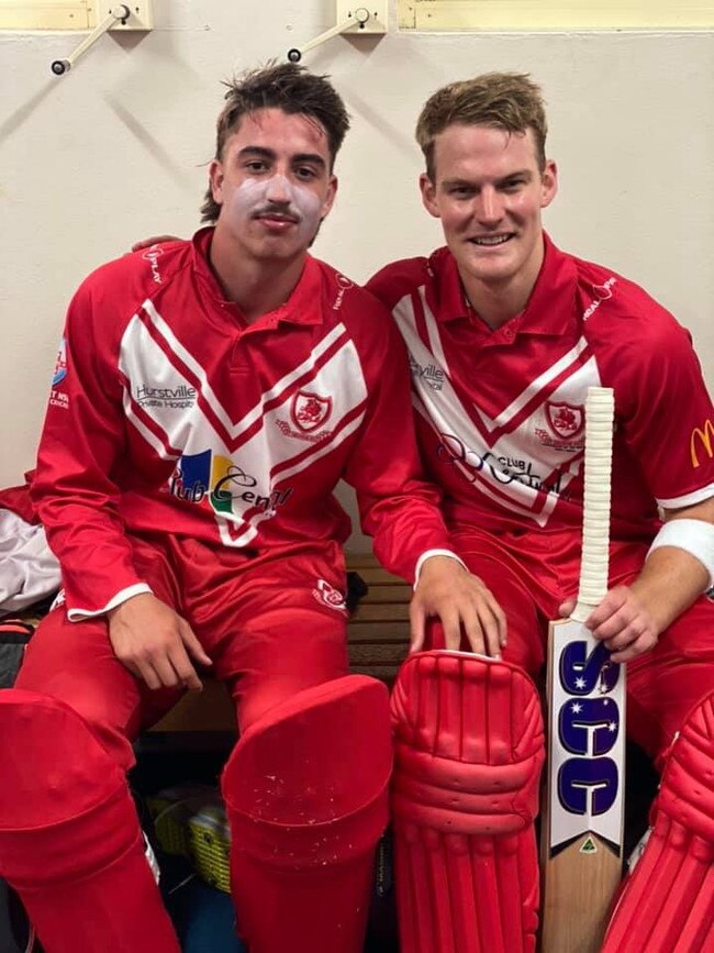 St George cricketers Blake Nikitaris and Blake Macdonald. Picture: Facebook