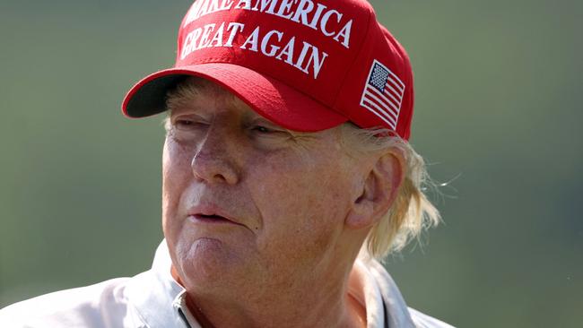 Former US President Donald Trump plays golf at the Trump National Golf Club on May 25, 2023. (Photo by Rob Carr / GETTY IMAGES NORTH AMERICA / Getty Images via AFP)