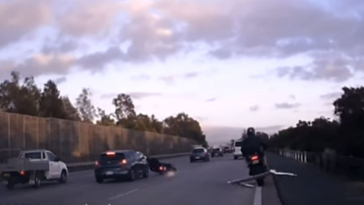 M1 Crash: Terrifying Footage Of Motorcyclist Dodging Death On M1 | The ...