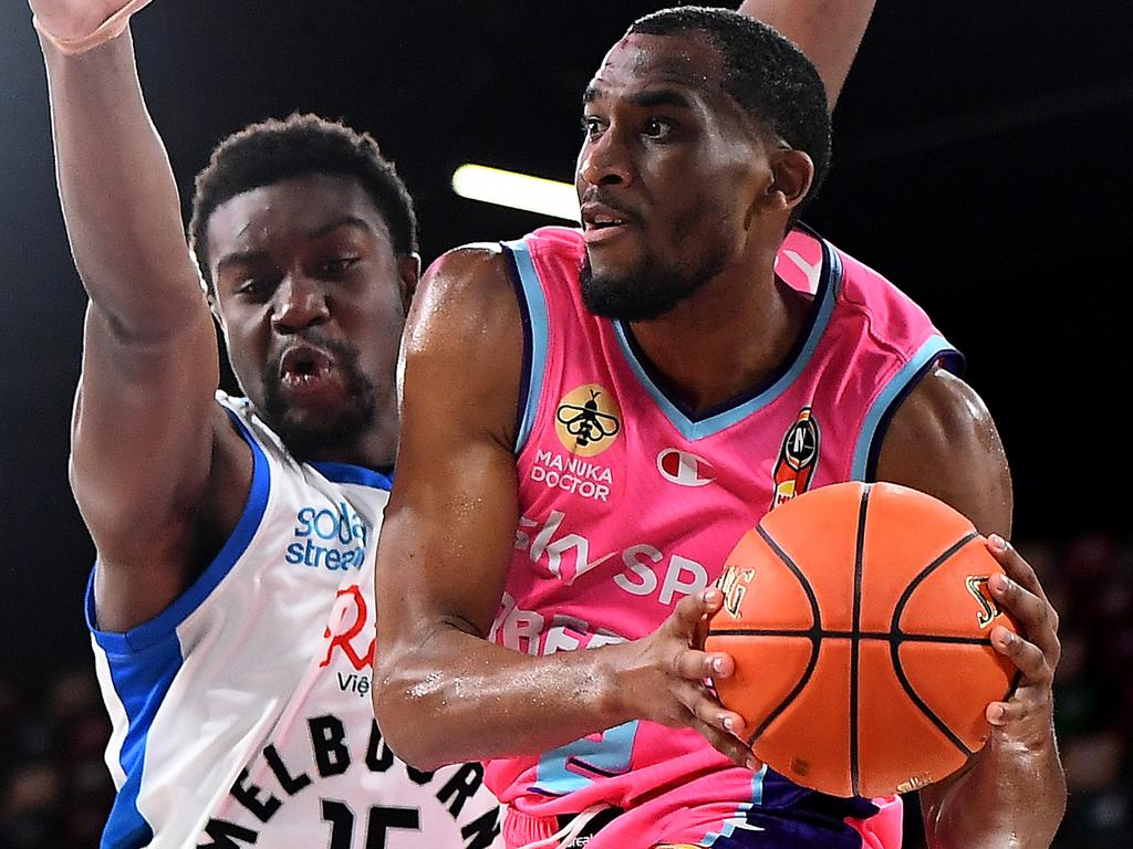 Jeremiah Martin flew the flag for the Breakers. Picture: Getty Images