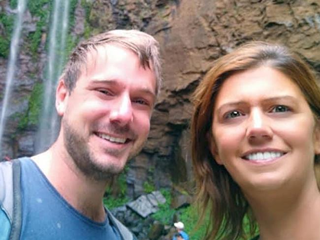 The victim of the Quantum of the Seas cruise cruise ship drowning has been revealed as Brisbane man Warwick Tollemache (pictured with former flame Celine La Roche)