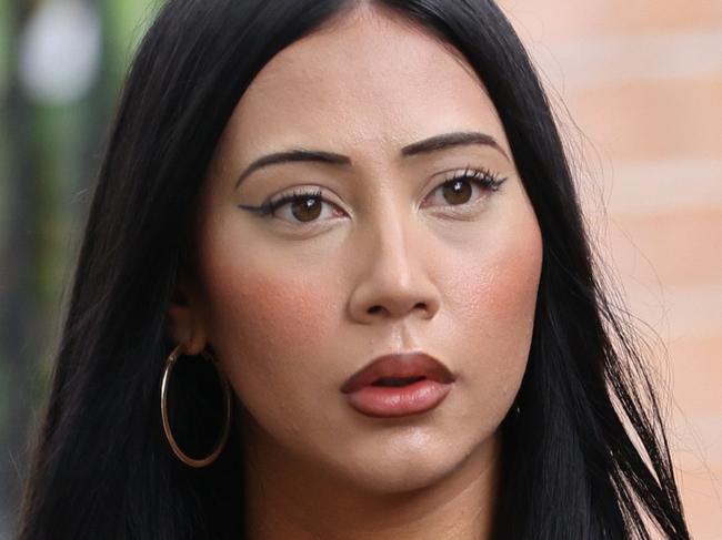 SYDNEY, AUSTRALIA - NewsWire Photos MAY 7, 2025: Paris Coudounellis pictured as she arrives at Waverley Court. An eastern suburbs hairdresser charged with a series of AVO breaches.Picture: NewsWire / Damian Shaw