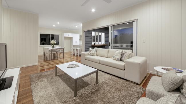 The open-plan living areas offer plenty of room to entertain.