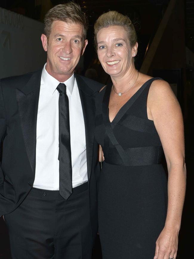 Tim Worner with his wife Katrina at a Seven function in 2013. Picture: PerthNow