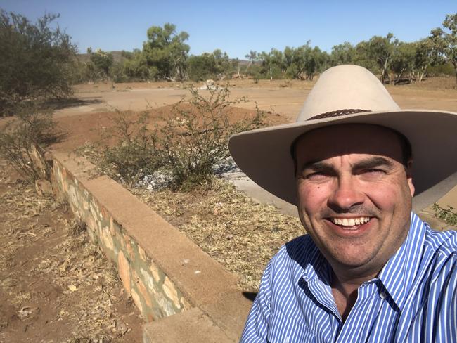 MINING PLAN: Visiting the site of the former mining township of Mary Kathleen, between Cloncurry and Mt Isa, North Queensland First leader Jason Costigan has thrown his support behind restarting uranium mining.