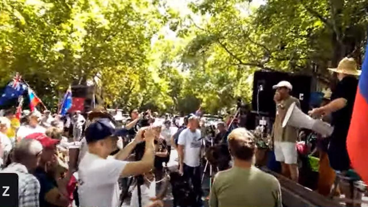 Freedom rally’ outside Russian embassy in Sydney, where Simeon Boikov has sought refuge from Australian authorities.