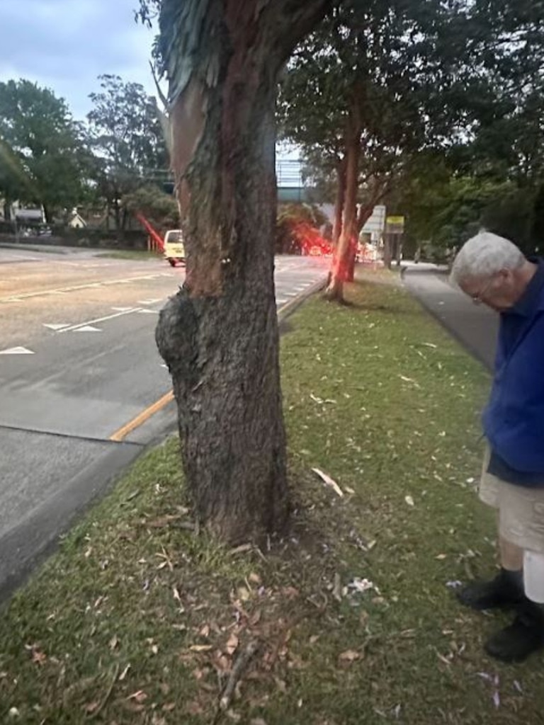 The memorial was taken down on Monday afternoon.