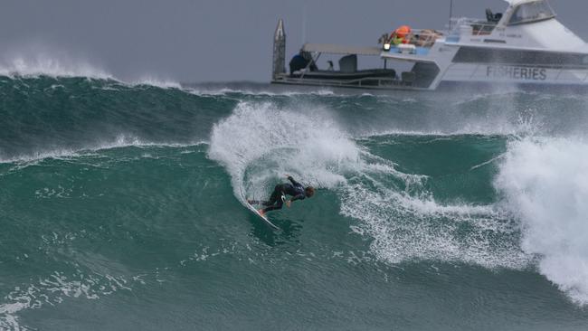 Owen Wright surfs at the Margaret River Pro on May 3, 2022. Picture: Matt Dunbar/World Surf League