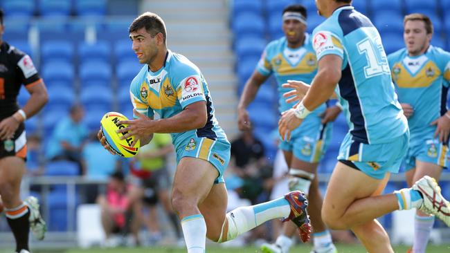 James Iodice in action during the NYC Under 20s game between the Gold Coast Titans and the Wests Tigers at CBus Super Stadium, Robina. Pics Adam Head