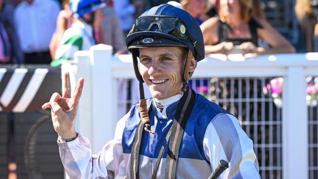 Beau Mertens was taken to hospital after a fall at Stony Creek on Tuesday. Picture: Racing Photos via Getty Images.