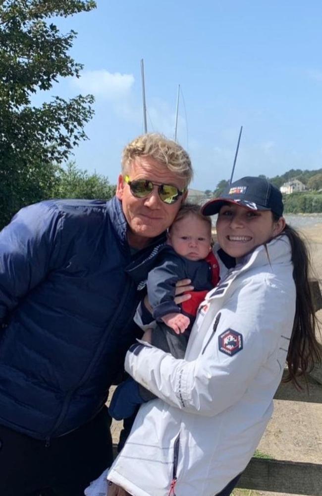 Gordon Ramsay with his daughter Megan and son Oscar.