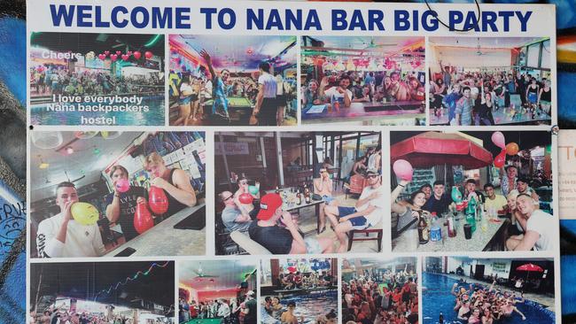 Nana Backpackers Hostel bar party photos.