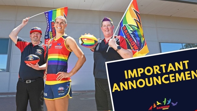 A hate group targeting the Rainbow Crows has been slammed by the Adelaide Football Club.