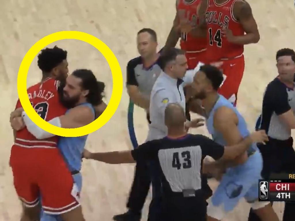 Steven Adams prevented a brawl in the NBA with his brute strength.