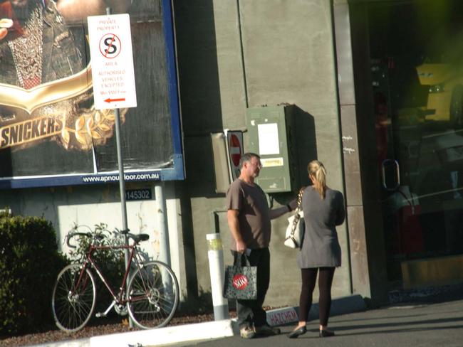 Ropa and Potter snapped by AFP surveillance in Lygon Street, Carlton. Picture: AFP.