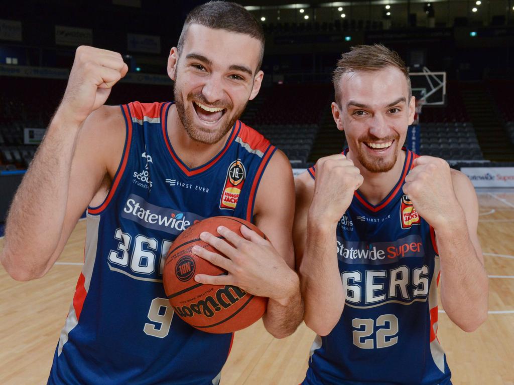 One of McVeigh’s best friends Anthony Drmic was sceptical about his relentless enthusiasm, but soon realised it was genuine in their time playing together for Adelaide. Picture: AAP Image/Brenton Edwards