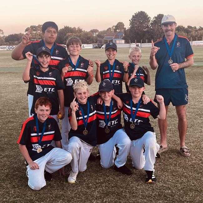 Armstrong Creek win the Geelong U13 boys (Lindsay) Friday division 5 grand final. Picture: Armstrong Creek CC