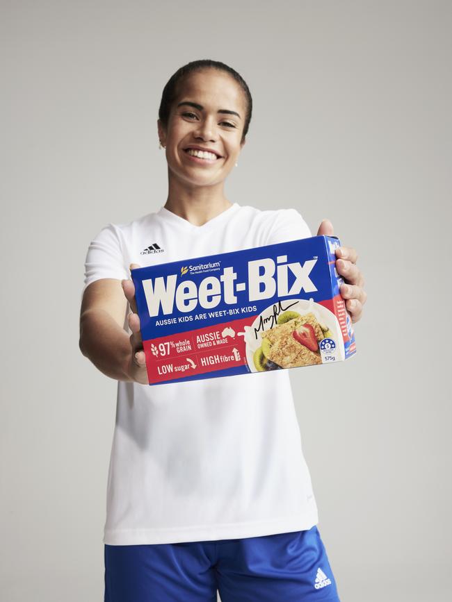 Fowler has become the newest Weet-Bix kids. Picture: Supplied