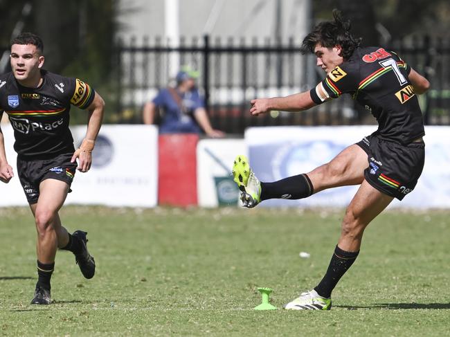 CANBERRA, AUSTRALIA, NewsWire Photos. MARCH 9, 2024: UNE SG Ball Cup - NSWRL Junior Reps Round Six Canberra Raiders vs Penrith Panthers at Raiders Belconnen in Canberra. Picture: NCA NewsWire / Martin Ollman