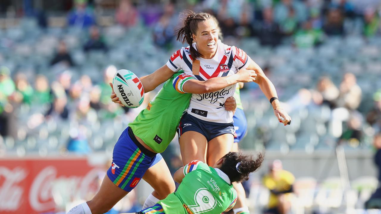 There is so many unknowns in an expanded NRLW competition, which the Roosters found out the hard way in Round 2, going down to NRLW newcomers, the Canberra Raiders, in a shock loss. Picture: Getty Images.