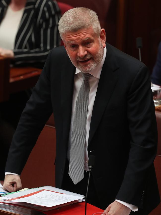 Communications Minister Mitch Fifield said the guidelines will outline expectations for the industry to protect kids online. Picture: Kym Smith