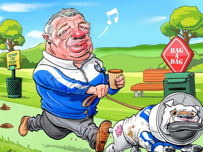 Life’s a walk in the park for Gus Gould. Art: Boo Bailey
