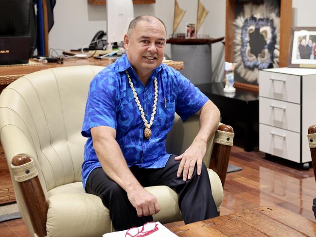 Australia's Foreign Affairs Minister Penny Wong on a visit to the Cook Islands for the signing of the 'Oa Tumanava' Cook Islands Australia Bilateral Partnership Arrangement with Cook Islands Prime Minister Mark Brown. Picture: Department of Foreign Affairs via NCA NewsWire.