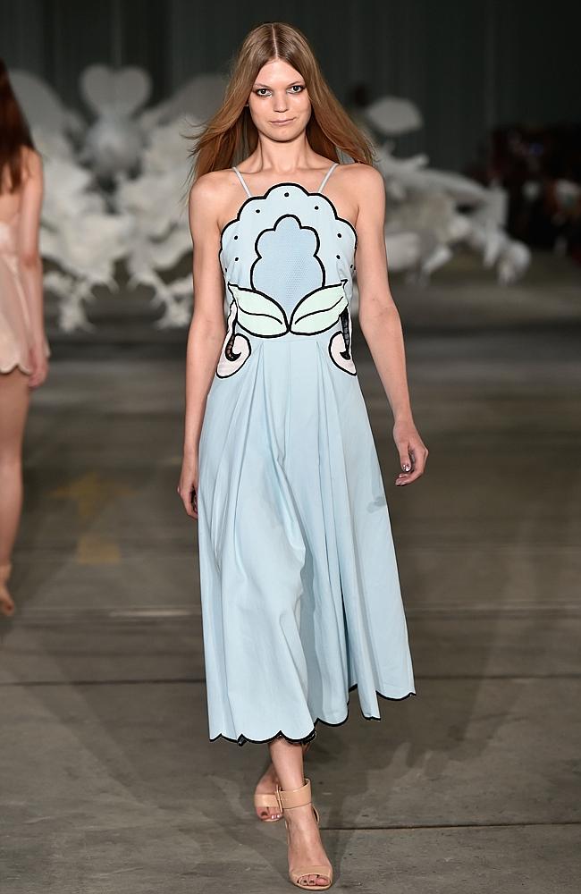 A model walks the runway at the Alice McCall show during Mercedes-Benz Fashion Week Australia 2014.